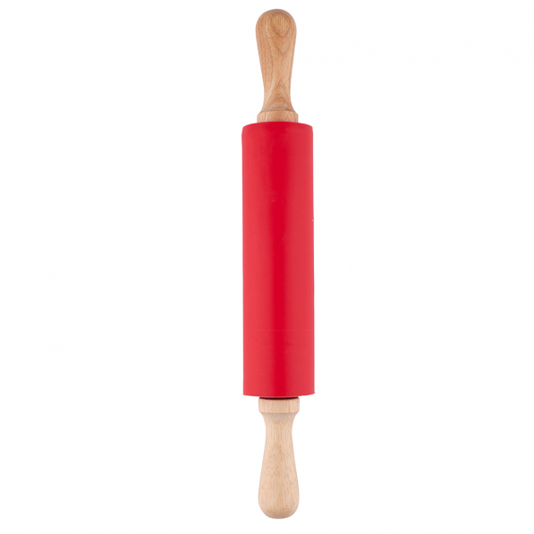 Wałek do ciasta silikonowy obrotowy ROLLING PIN RED