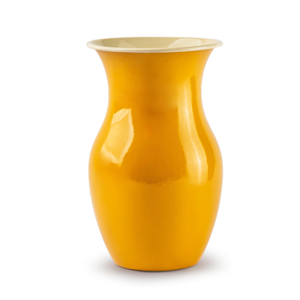 Wazon na kwiaty emaliowany OLKUSKIE WYROBY EMALIOWANE 3,4 l OWE Yellow