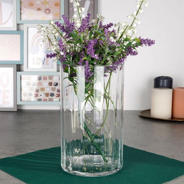 Wazon na kwiaty szklany 22 cm