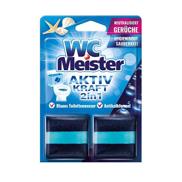 WC Meister Ocean Cube 2 szt. morskie - kostki barwiące do spłuczki