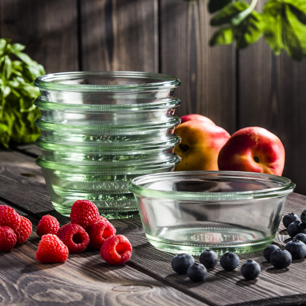 WECK Gourmet Glas 0,3 l 6 szt. - słoiki na przetwory szklane typu wek bez pokrywki