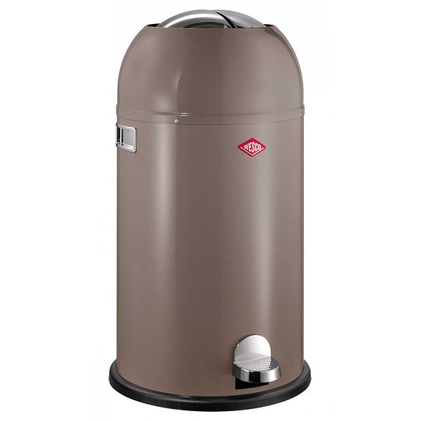 WESCO Kickmaster 33 l taupe - kosz na śmieci z pedałem stalowy