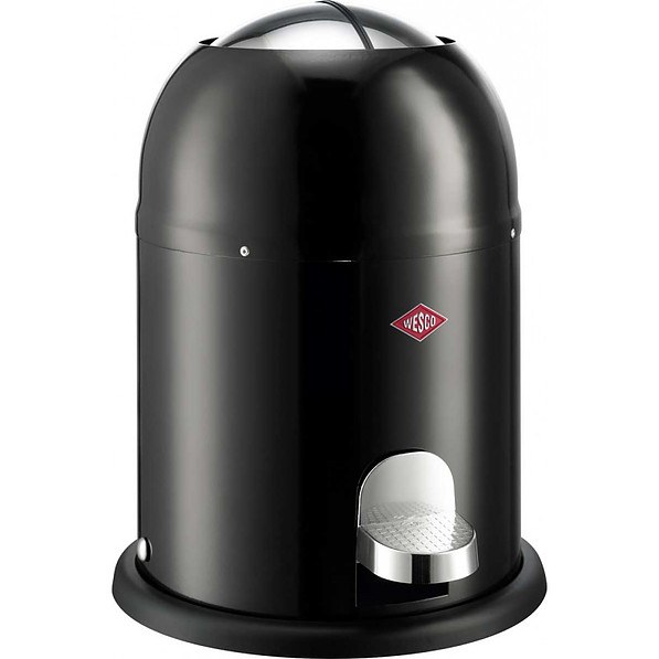 WESCO Mini Master 6 l czarny - kosz na śmieci do łazienki z pedałem stalowy