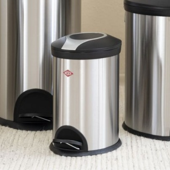WESCO Tretmulleimer 107 5 l - kosz na śmieci ze stali nierdzewnej z pedałem