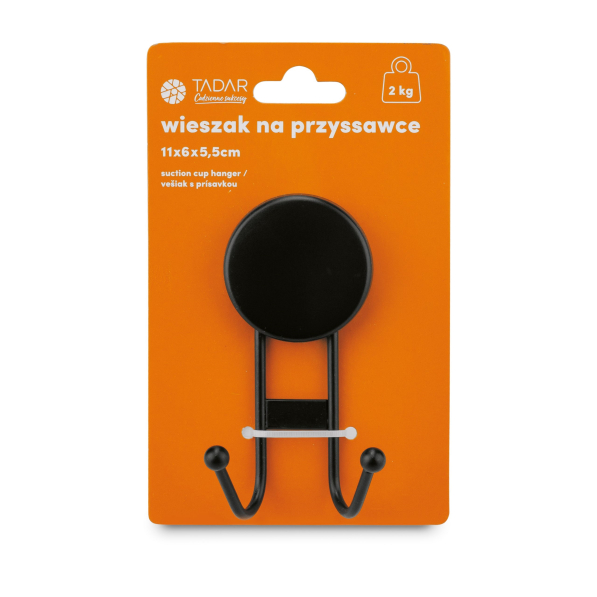 Wieszak / haczyk ścienny na przyssawkę metalowy TADAR