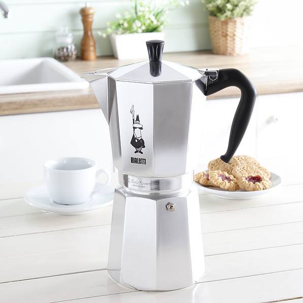 BIALETTI Moka Express na 18 filiżanek espresso (18 tz) – włoska kawiarka aluminiowa ciśnieniowa