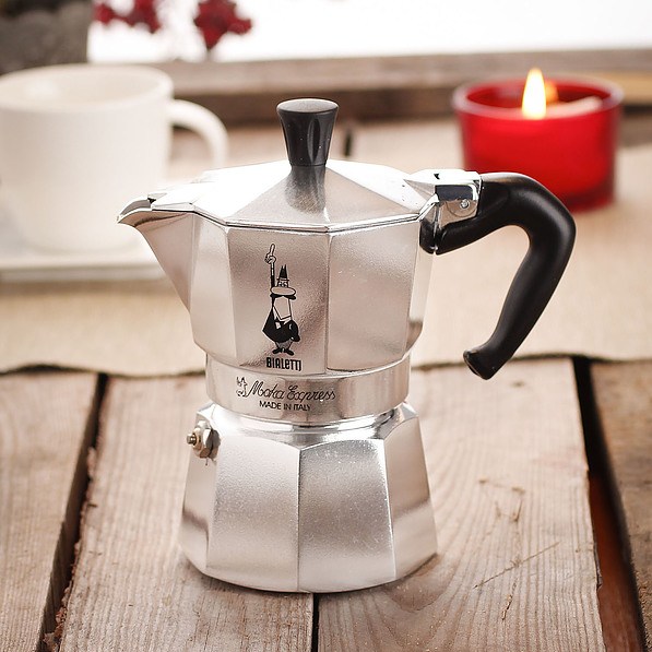 BIALETTI Moka Express na 3 filiżanki espresso (3 tz) - włoska kawiarka aluminiowa ciśnieniowa