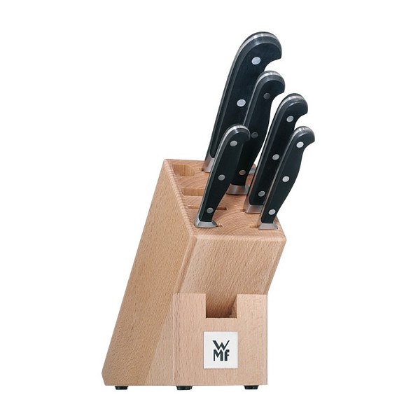 WMF Spitzenklasse Plus 6 el. Czarne - noże kuchenne ze stali nierdzewnej w bloku 
