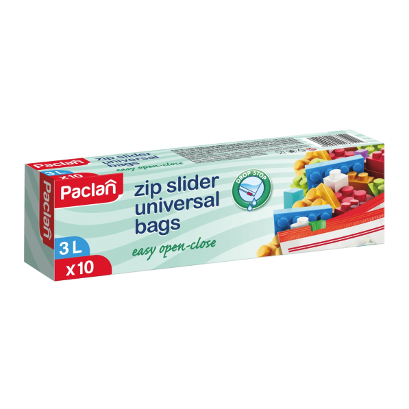 Woreczki / Torebki śniadaniowe strunowe z suwakiem PACLAN 10 szt.