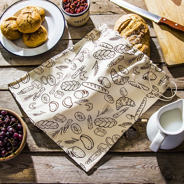 Worek na chleb i pieczywo bawełniany BREAD BEŻOWY