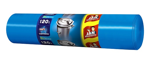 JAN NIEZBĘDNY Supermocna 120 l 25 szt. niebieskie - worki na śmieci