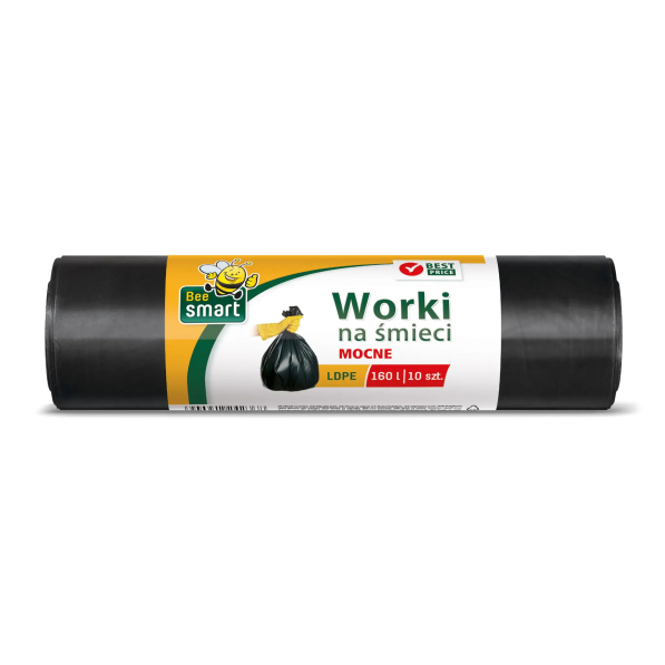 Worki na śmieci PACLAN BEE SMART LDPE 160 l 10 szt.