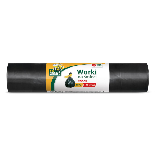 Worki na śmieci PACLAN BEE SMART LDPE 240 l 10 szt.