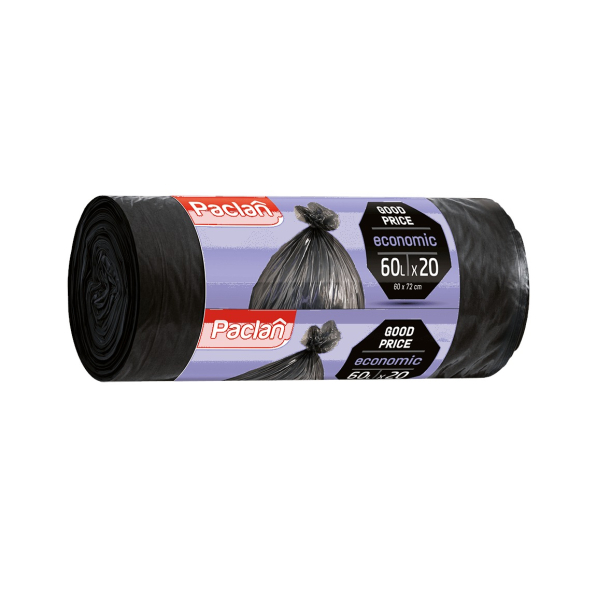 Worki na śmieci PACLAN ECONOMIC HD 60 l 20 szt.