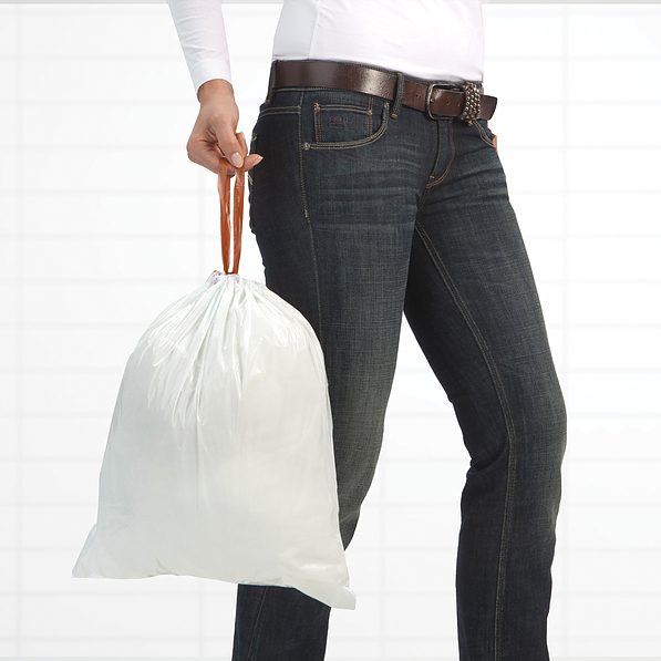 BRABANTIA Bagsy X 12 l 20 szt. białe - worki na śmieci plastikowe z taśmą