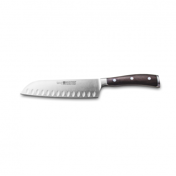 WUSTHOF Ikon 17 cm brązowy - nóż Santoku ze stali nierdzewnej