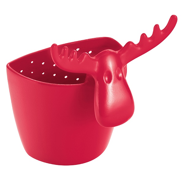 KOZIOL Rudolf czerwony - zaparzacz do herbaty plastikowy