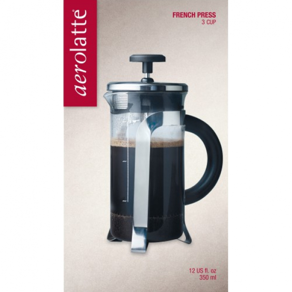 Zaparzacz do kawy i herbaty szklany AEROLATTE PRASA FRANCUSKA 0,35 l