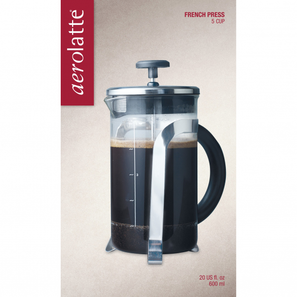 Zaparzacz do kawy i herbaty szklany AEROLATTE PRASA FRANCUSKA 0,6 l