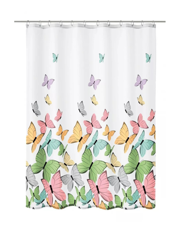 Zasłona prysznicowa poliestrowa KLEINE WOLKE BUTTERFLIES 200 x 120 cm