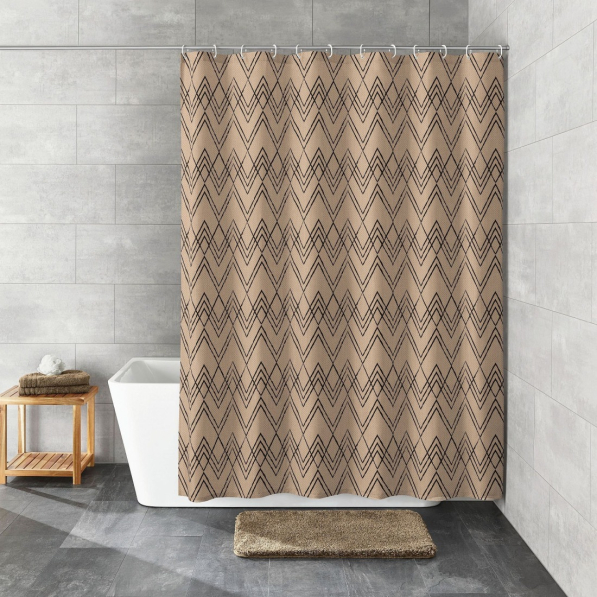 Zasłona prysznicowa poliestrowa KLEINE WOLKE ZAG COTTI 200 x 180 cm