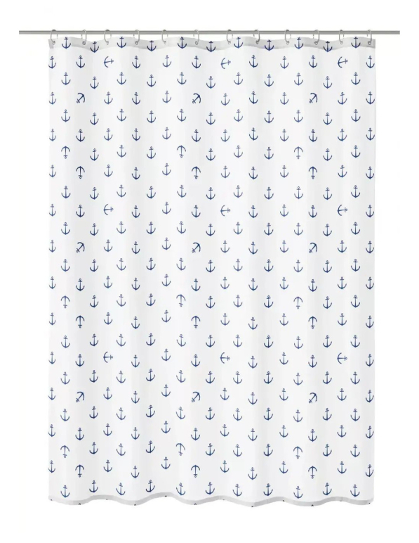 Zasłona prysznicowa tekstylna z obciążeniem KLEINE WOLKE ANCHOR 180 x 180 cm