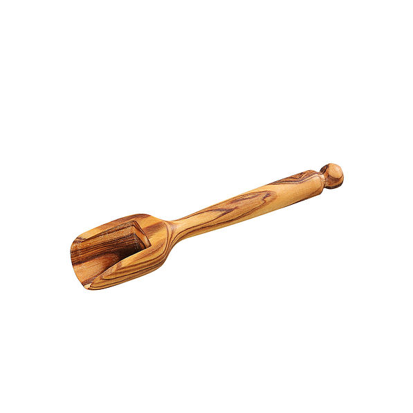 ZASSENHAUS Olive Wood Scoop brązowa - łyżeczka drewniana do soli i przypraw