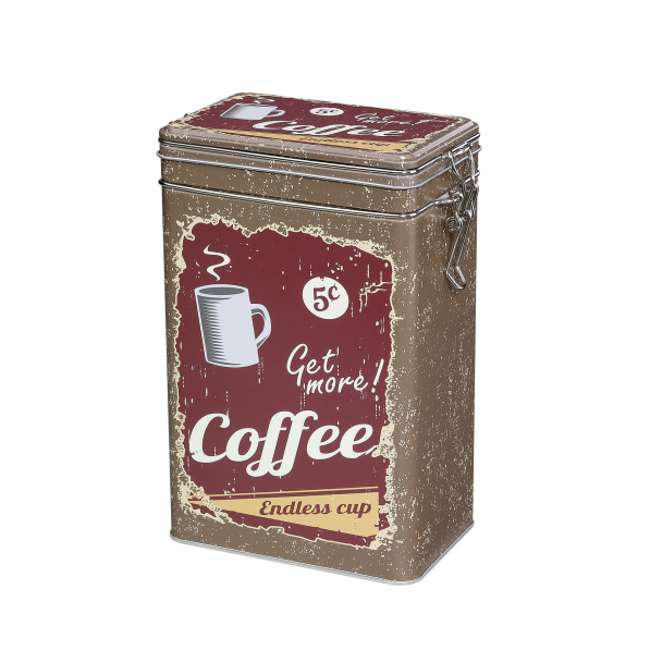 Zassenhaus Kofe brązowy - pojemnik na kawę metalowy
