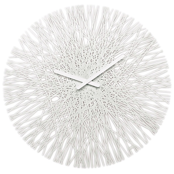 KOZIOL Silk biały - zegar ścienny plastikowy