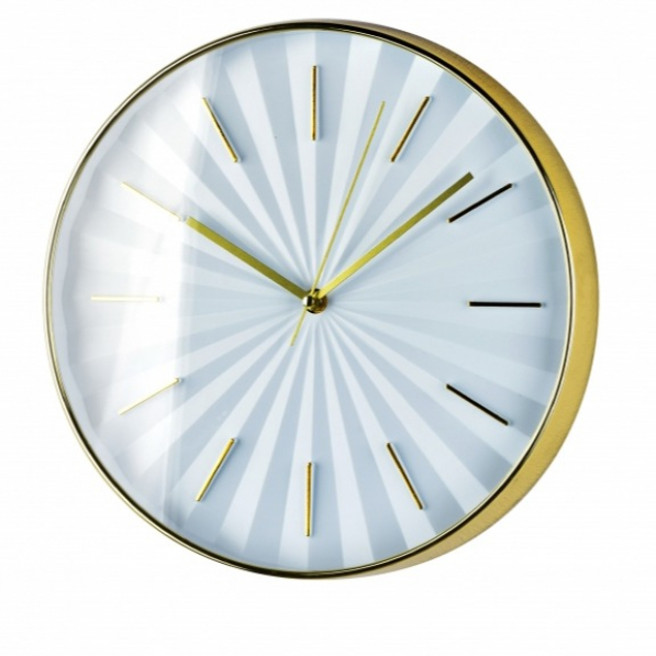 Zegar ścienny MONDEX GOLD BIAŁY 30 cm