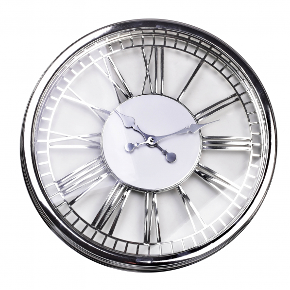 Zegar ścienny MONDEX SREBRNY 50,5 cm