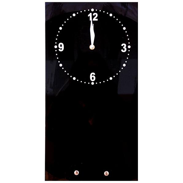 Zegar ścienny szklany RACTANGLE CZARNY 50 cm
