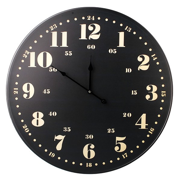 Zegar ścienny z płyty MDF MONDEX CLASSY CZARNY 60 cm