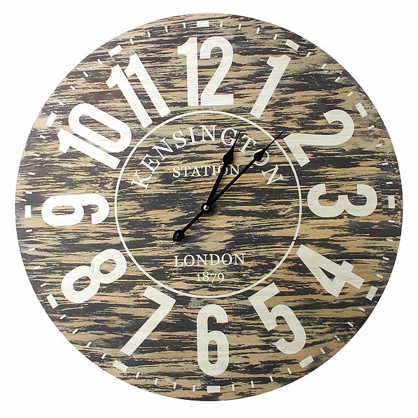 Zegar ścienny z płyty MDF KENSINGTON BRĄZOWY 60 cm