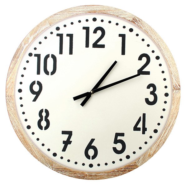 Zegar ścienny z płyty MDF NUMERAL BIAŁY 60 cm