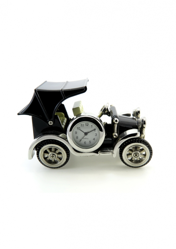Zegar stojący auto metalowy CARRO CZARNY 5,5 cm