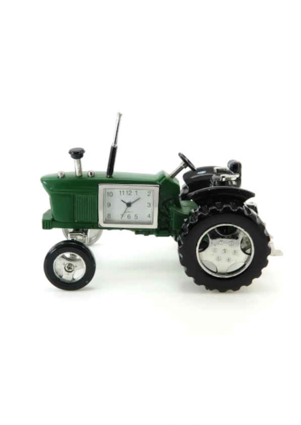 Zegar stojący traktor metalowy TRACTOR ZIELONY 9,5 cm