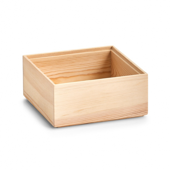 ZELLER 15 x 15 cm - pudełko drewniane do przechowywania