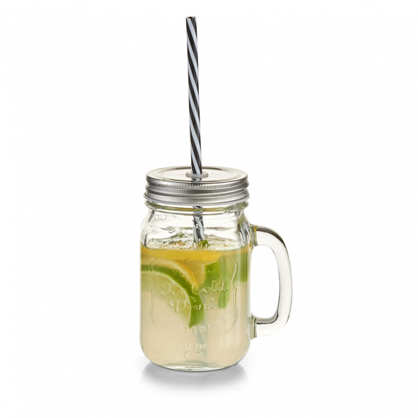 ZELLER Drink 0,45 l 4 szt. - słoiki do koktajli i smoothie szklane z pudełkiem