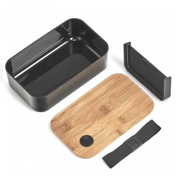 ZELLER Scandi czarny - lunch box / śniadaniówka plastikowa