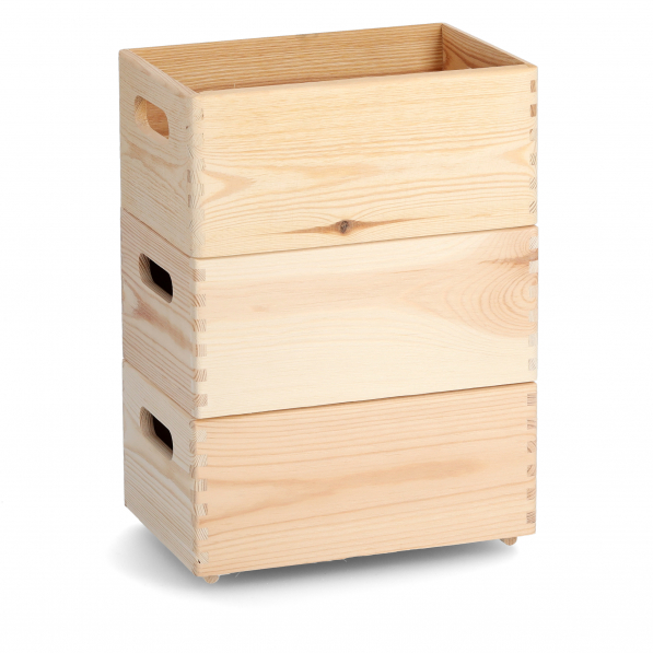 ZELLER Softwood 30 x 20 cm - skrzynka drewniana do przechowywania