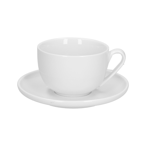 LA PORCELLANA BIANCA Corte 250 ml 4 szt. - filiżanki do kawy i herbaty porcelanowe ze spodkami