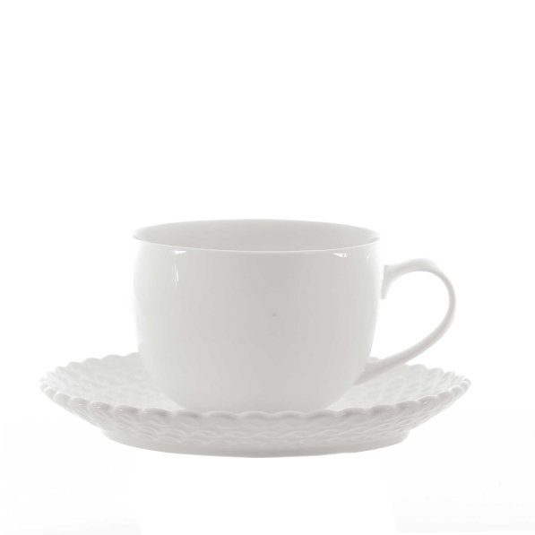 LA PORCELLANA BIANCA Momenti 200 ml 6 szt. - filiżanki do kawy i herbaty porcelanowe ze spodkami