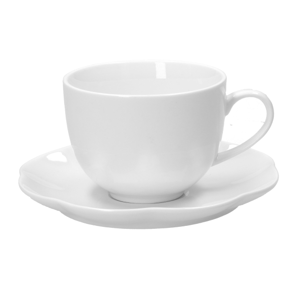 LA PORCELLANA BIANCA Villadeifiori 200 ml 6 szt. - filiżanki do kawy i herbaty porcelanowe ze spodkami
