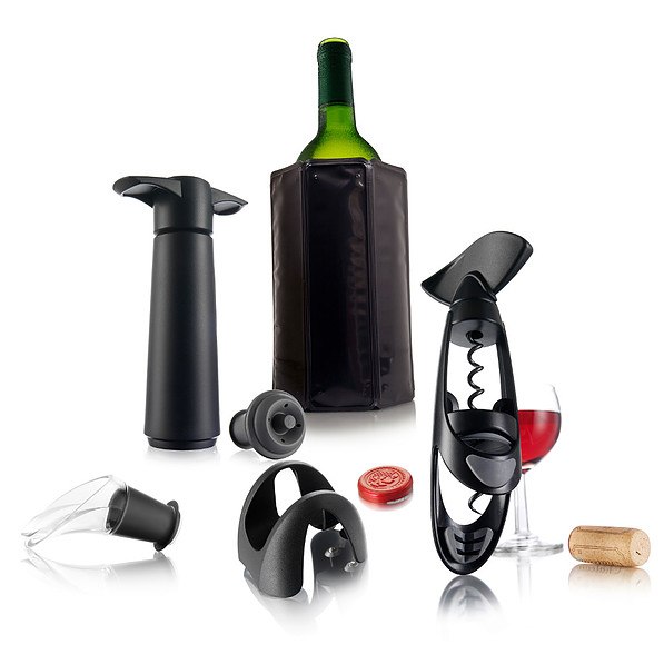 VACU VIN Vine 8 el. - zestaw akcesoriów do wina plastikowy