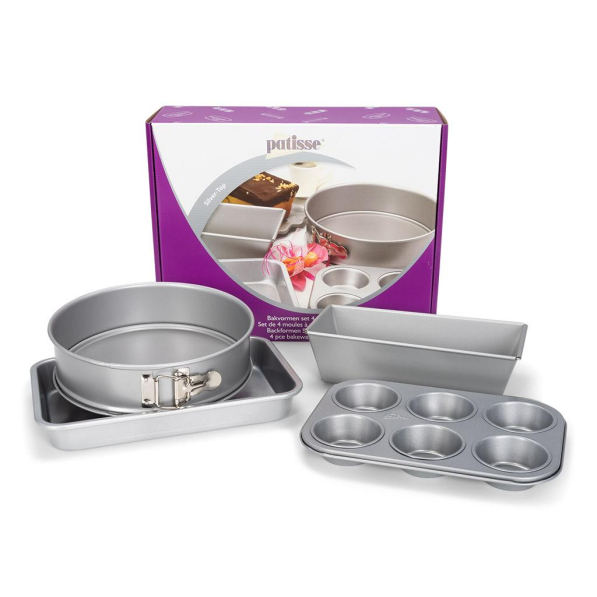Zestaw blach do pieczenia stalowy PATISSE SILVER-TOP 4 el.