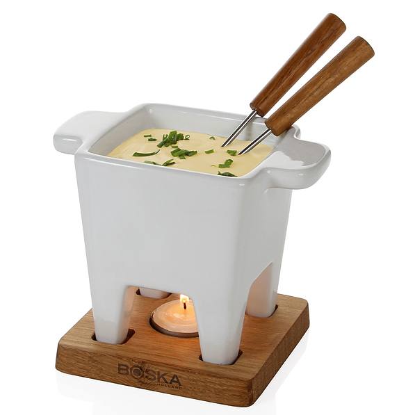 BOSKA Tapas Fondue biały - zestaw do fondue ceramiczny