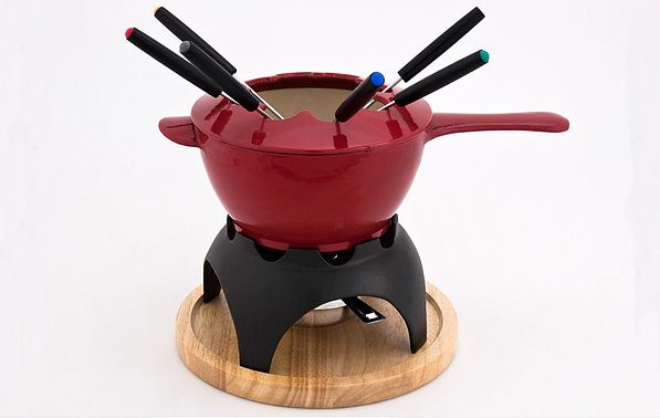 Zestaw do fondue żeliwny CHASSEUR MIXTE II CZERWONY