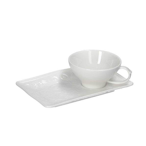 LA PORCELLANA BIANCA Florentina 180 ml - filiżanka do kawy i herbaty porcelanowa ze spodkiem