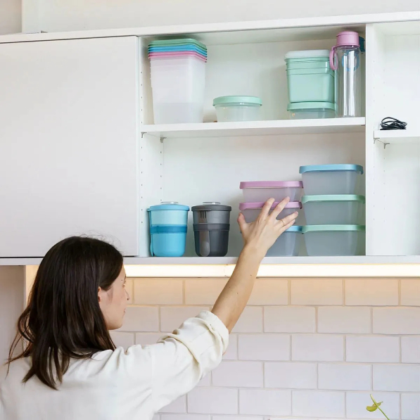 Zestaw pojemników na żywność plastikowych AMUSE OPTIFRIDGE 9 szt.